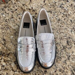 Dolce Vita Metallic Silver Loafers